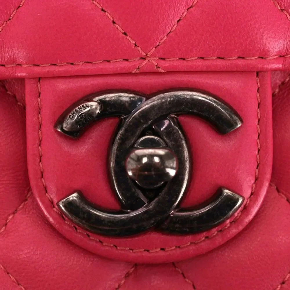 Chanel Lambskin Leather Crossing Times Diamond Quilted Medium Flap Bag